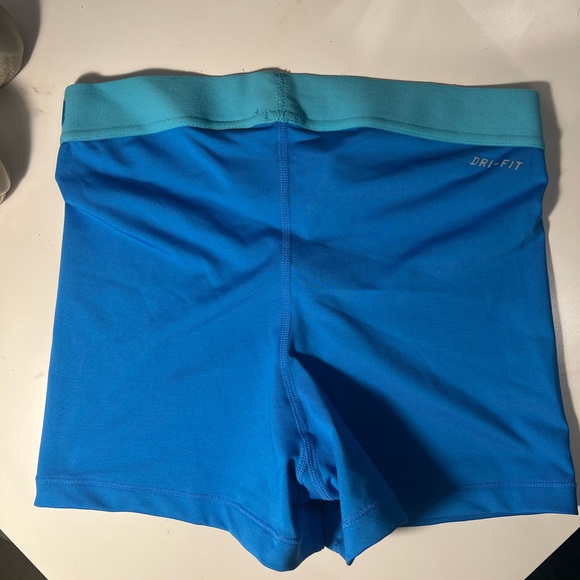 Nike Pro Teal and Blue Shorts - Picture 2 of 5